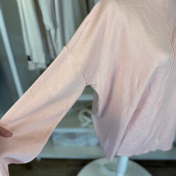 Zenana sz. Large pink lightweight turtleneck sweater, feminine, classic #3633 - Picture 4 of 7